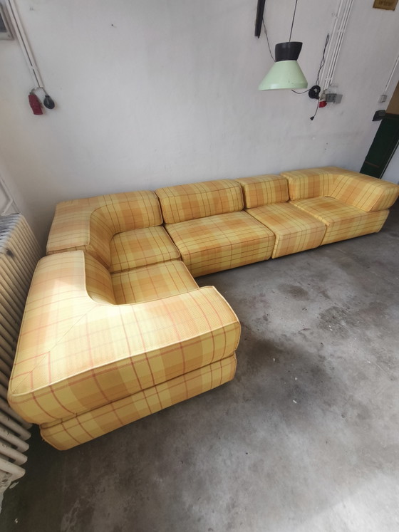 Cor Trio Modulaire Bank Team Form AG jaren 70 – Modulaire banken, Wool, Textile (photo 5 of 14)