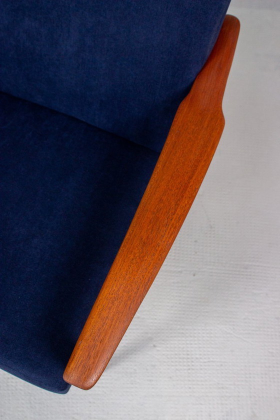 Image 1 of Vintage teakhouten fauteuil Ib Kofod Larsen Deense Easy Chair