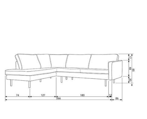 Image 1 of Sofá esquinero Rodeo de Bepurehome - Piel de elefante