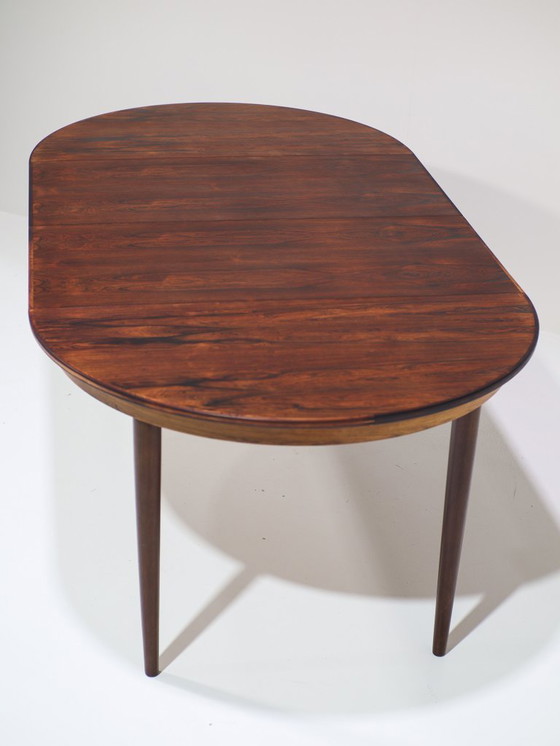 Image 1 of Extendable round dining table Skovmand & Andersen rosewood vintage