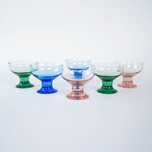 Set di ciotole da dessert, design italiano, anni '70, produzione: Italia