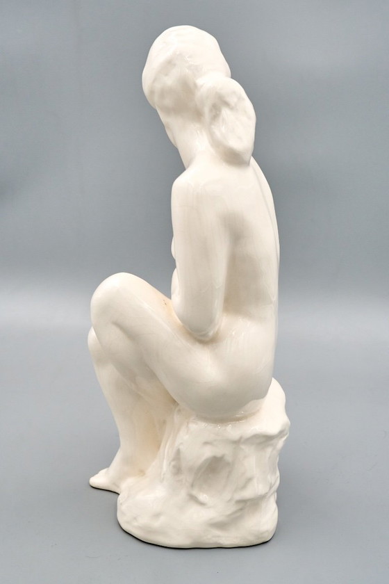 Ceramic Woman Figure, Jihokera Bechyně, 1986, Czechoslovakia – Sculpture (photo 5 of 19)