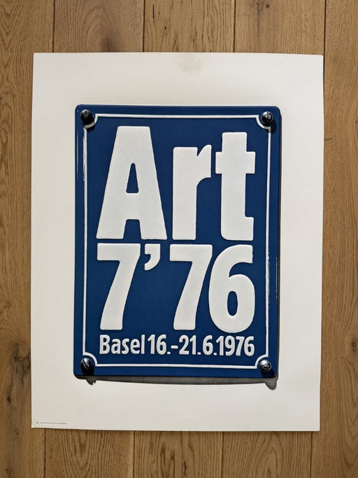 Art Basel poster 1976 design kunst Zwitsers Vitra Knoll Moderne kunst