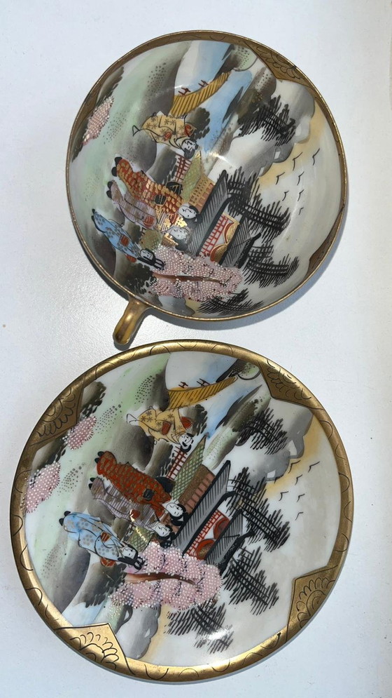 Image 1 of Servizio da tè giapponese vintage Geisha in the Garden