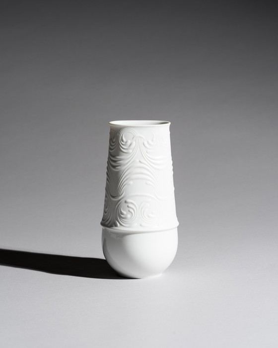 Image 1 of Rosenthal Vase Bjørn Wiinblad Bisque Porcelain Matte & Glossy Relief MCM WGP