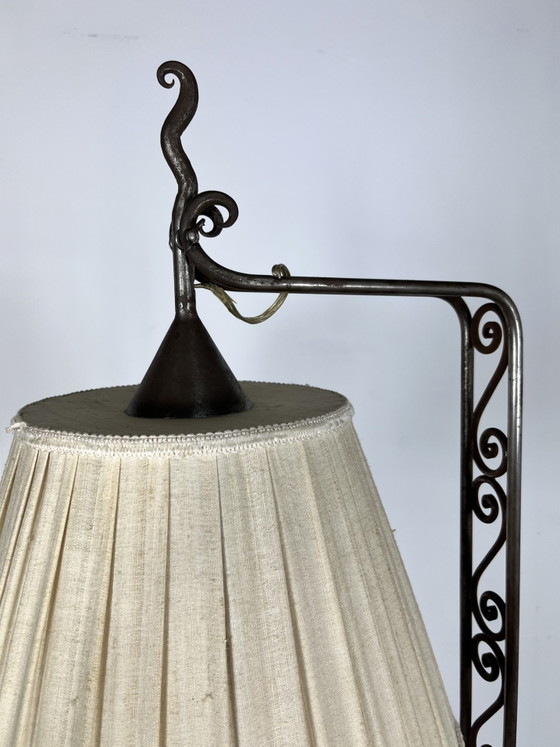 Art Deco Amsterdamse School lamp vloerlamp jaren twintig – Vloerlampen, Metal, Textile (photo 9 of 14)