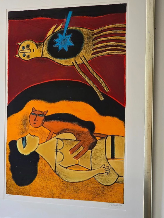 Image 1 of Corneille - Le grand Oiseau Du Desert & Le Reine Des Sables - 24/200 - 1999 - Firmado a mano