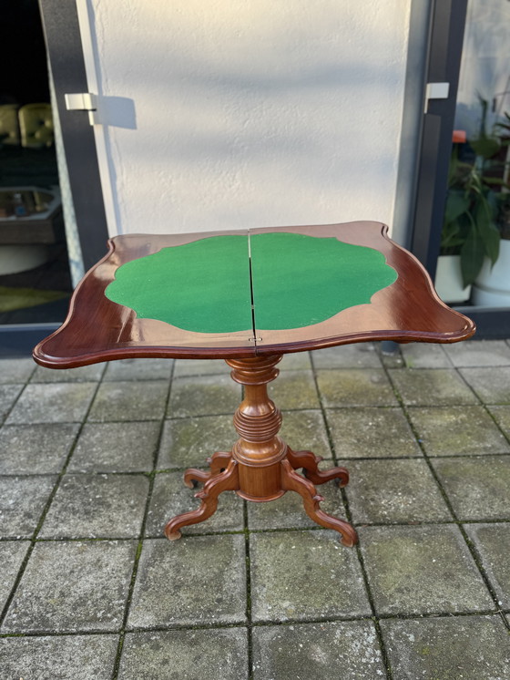 Image 1 of Mesa de juegos de caoba estilo Luis XIII
