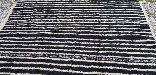 Hand-knotted Berber wool rug 242x165cm