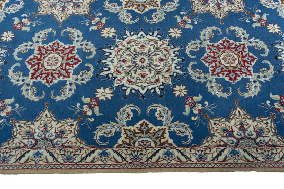 Image 1 of Handgeknoopt Perzisch tapijt - Nain 9La met zijde 380 x 93 cm - Oosters tapijt