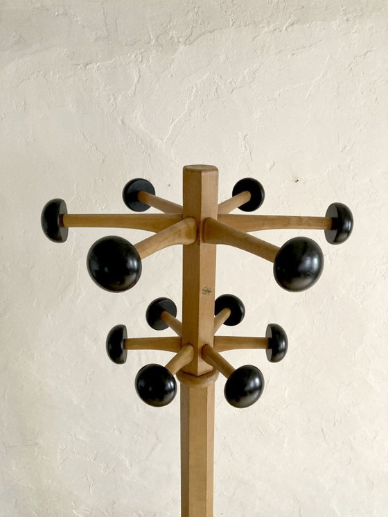 Image 1 of Papageienförmiger Garderobenständer aus Buchenholz, Marke Stella, 1950er Jahre