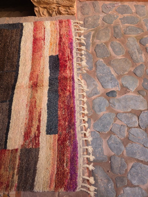 Image 1 of Abstract Moroccan Boujaad rug pink 280 x 178 cm