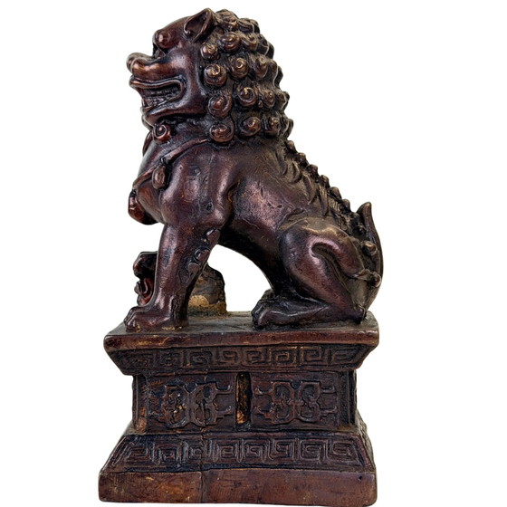 Coppia di leoni da tempio cinesi (Foo Dogs) in rame - XX secolo – Sculture, Bronze (photo 4 of 9)