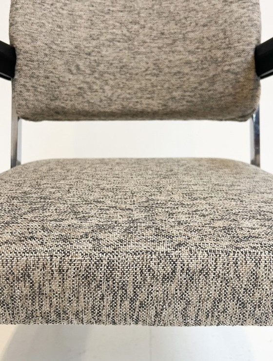 Image 1 of Sillón de diseño tapizado en gris atribuido a Gispen, años 60