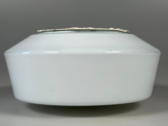 Image 1 of 50er 60er Jahre Lampe Leuchte Plafoniere Milchglas Mid Century Glas Design RZB