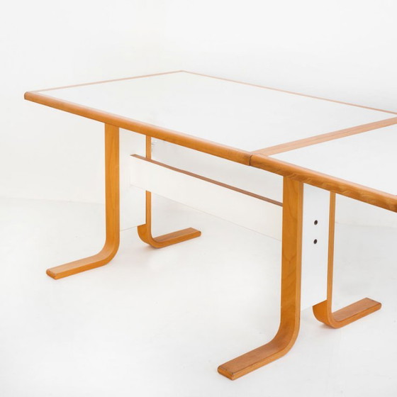 Vintage Scandinavian Beech Table With Extension. Sweden, 1980s. – Dining tables, Wood (photo 6 of 14)