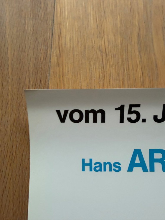 Image 1 of Hans Arp, affiche d'exposition de 1989 Galerie Raphael Westend « Hans ARP Victor VASARELY »