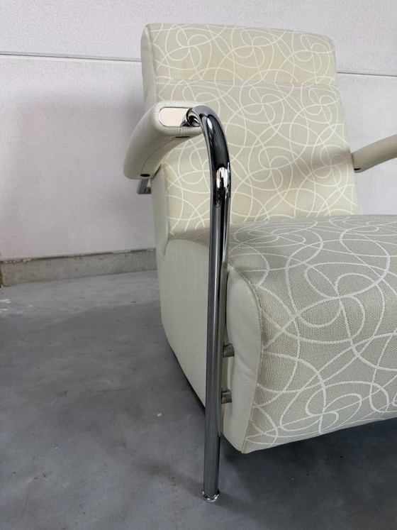 Leolux Scylla Armchairs with Footstool - Fabric and Leather – Footstools & poufs, Textile (photo 11 of 17)