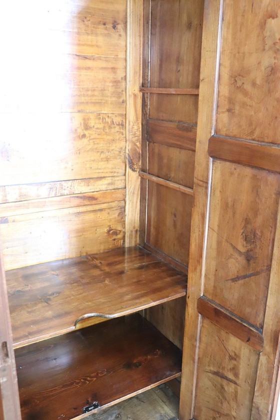 Image 1 of Large Wardrobe 4 Doors in Solid Walnut, Italy 19th Century
