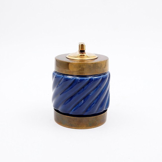 Image 1 of Ceramic and brass lighter by Tommaso Barbi, Italy, 1970s