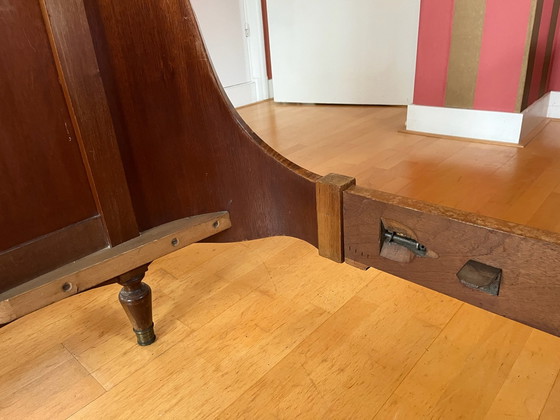 Struttura letto antica, Letti matrimoniali, Legno, Marrone (foto 7 di 8)