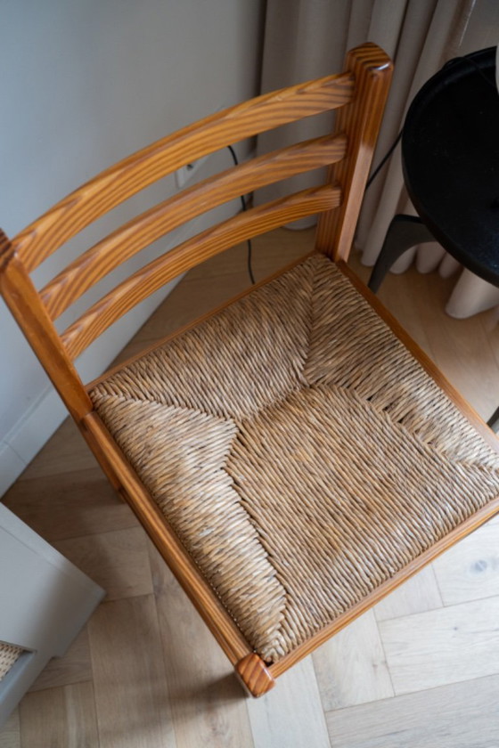 Image 1 of Set di 2 sedie vintage in legno di pino