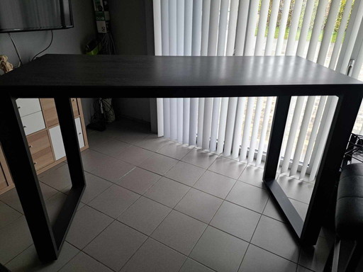 Tavolo da giardino Verato con piano in ceramica massiccia + 4 sgabelli da bar Verato