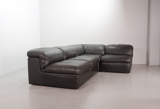 Canapé modulaire Jeep en cuir gris, années 1970, ensemble de 4 – Durlet, Canapés modulables, Leather (photo 4 of 38)
