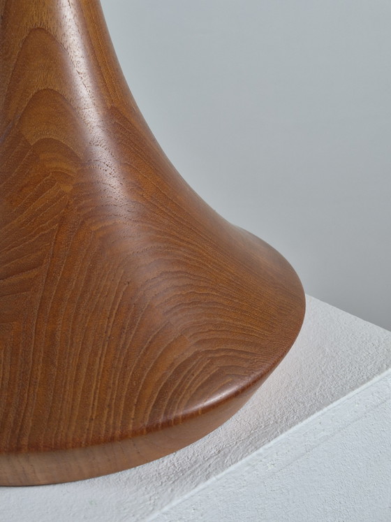 Danish Vintage Mid Century Teak Table Lamp Scandi – Brass, Wood (photo 5 of 15)