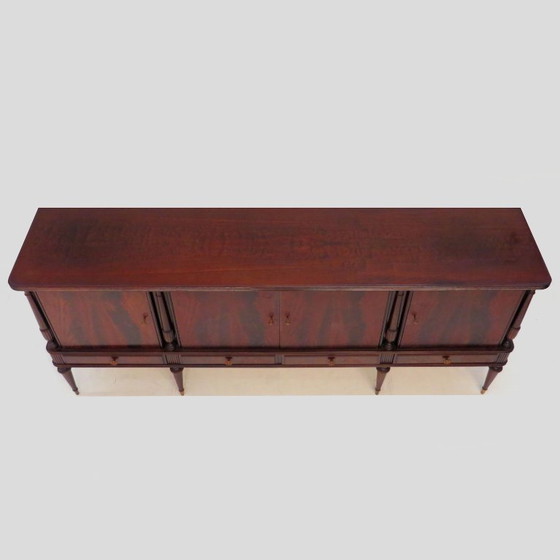 Image 1 of Vintage design dressoir in gevlamd mahonie