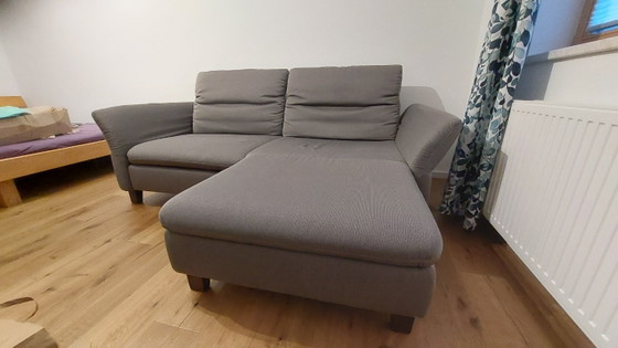 Canapé avec Chaises longues couleur taupe, W. Schillig, Textile, Modern (photo 7 sur 9)