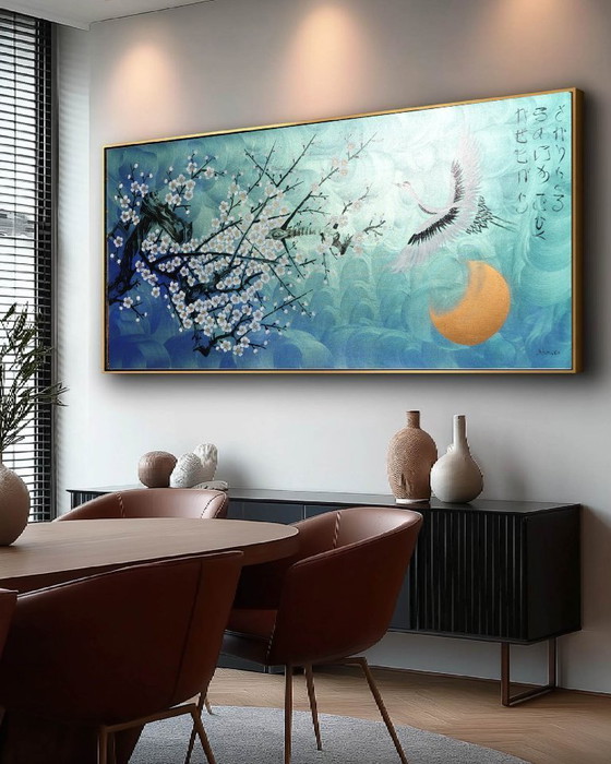 Image 1 of Gru giapponese J520 ​​- dipinto originale