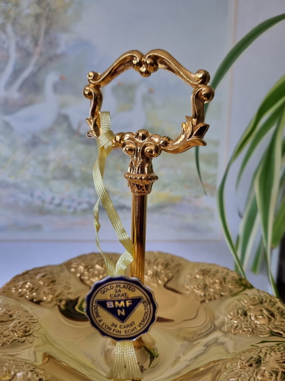 Vintage 24k Vergulde Etagère Nieuw met Originele Verpakking – BMF Rheingold West-Germany – Hollywood Regency (photo 6 of 15)