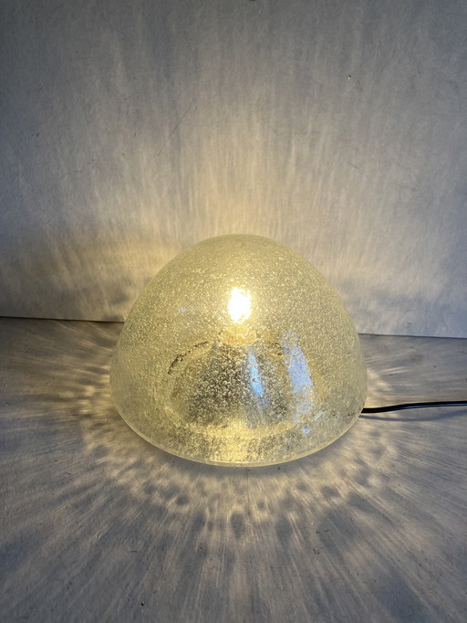 Vintage bubbel glazen plafondlamp van Hoffmeister leuchte