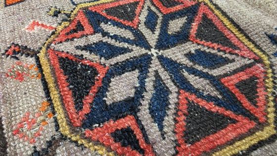 Image 1 of Handgeknoopt oosters wol antiek Kaukas Kazak tapijt nomad 122x195cm