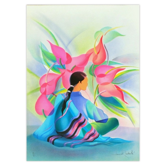 Janick LEDERLE Signed Lithograph Thaïlande - Méditation 1990 – Lithographs & prints, Paper (photo 4 of 5)