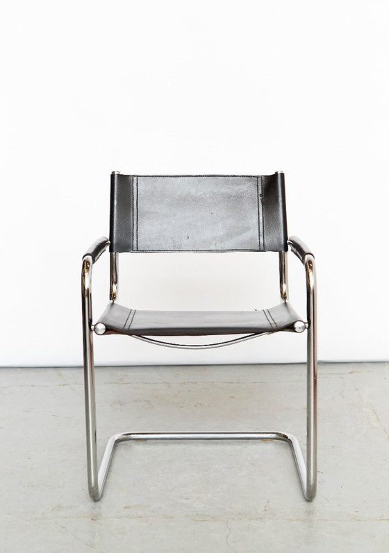 Image 1 of Bauhaus-Leder-Cantilfer, hergestellt von Fasem, Italien