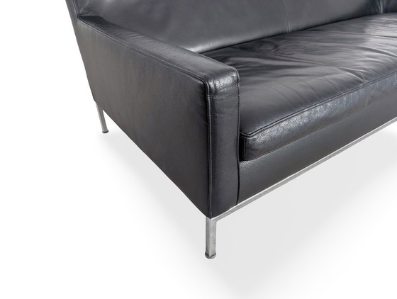 Image 1 of Canapé Zanotta original, canapé design italien, cuir, noir