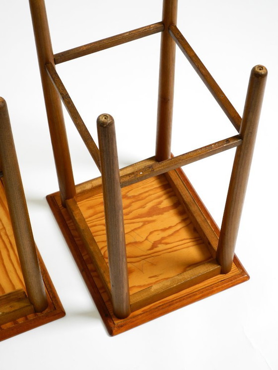 Image 1 of Originale set di 3 tavolini da nido in teak del Mid Century Modern con superfici in formica colorata