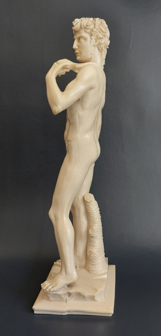 Image 1 of Escultura decorativa inspirada en David (Miguel Ángel) – Estatua de resina (38 cm)