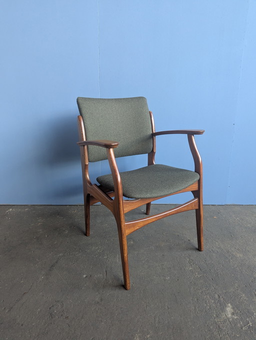 Chaise vintage en teck avec accoudoirs, années 1960