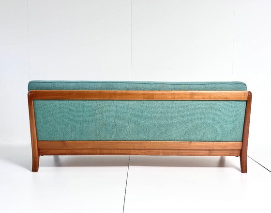 Vintage Scandinavian Mid-Century Daybed, Couches, Wood, Textile, Blue, Mid Century Modern (photo 15 of 15)