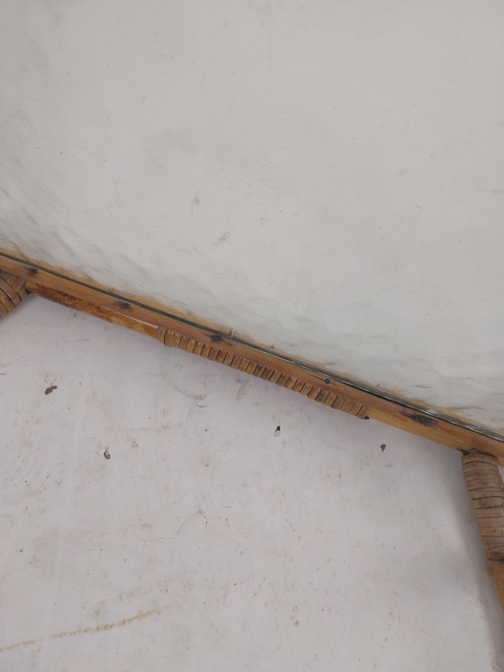 1 x Rohé Noordwolde bambù con tavolino in vetro nuvola anni '50 – Tavolini, Glass, Rattan, Vintage (photo 6 of 7)