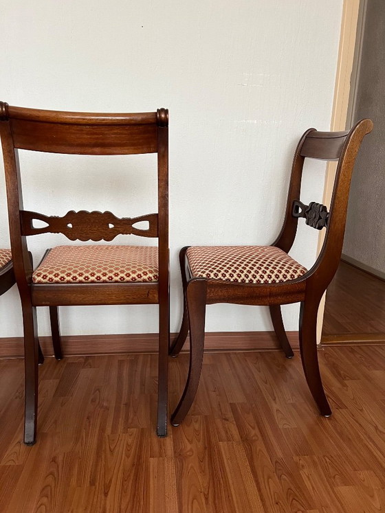 Image 1 of 4 sedie da pranzo classiche in mogano