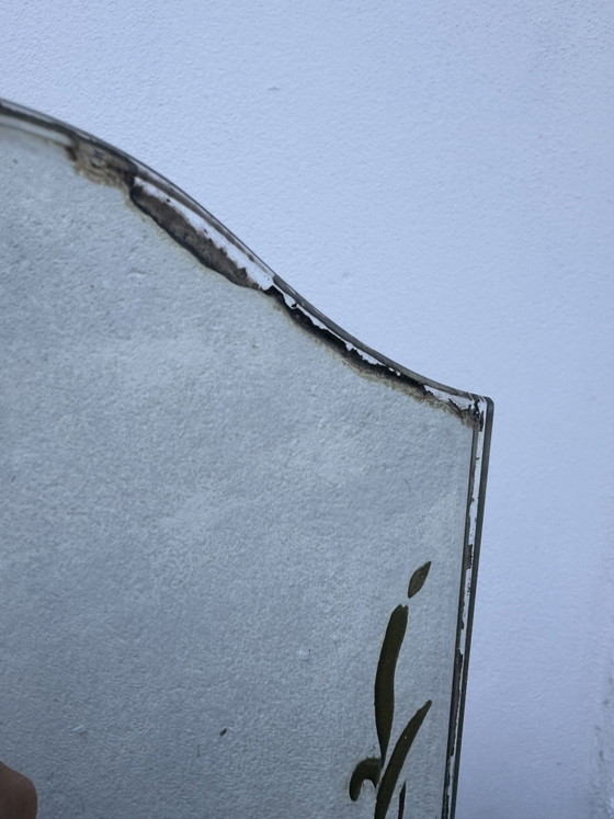 Image 1 of Miroir de table gravé Art Déco