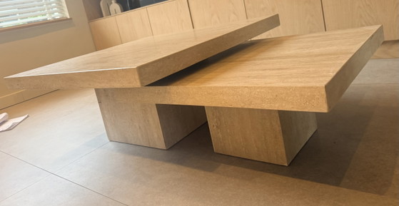 Set of 2 Travertine Coffee tables Richmond Interiors (photo 6 of 7)