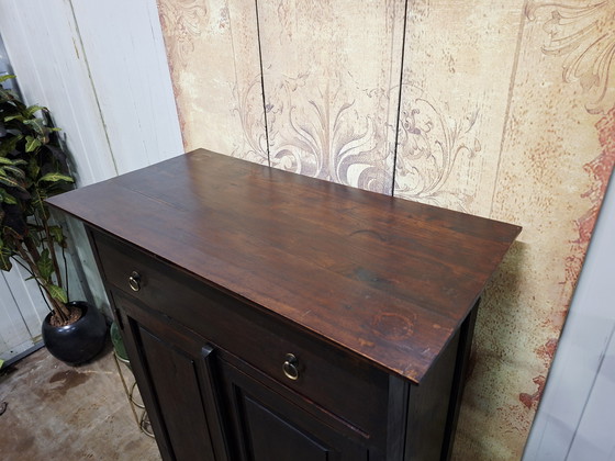 Image 1 of Colonial teak chest of drawers, girls' cupboard, dresser, dimensions: 90x44cm and 140cm high.