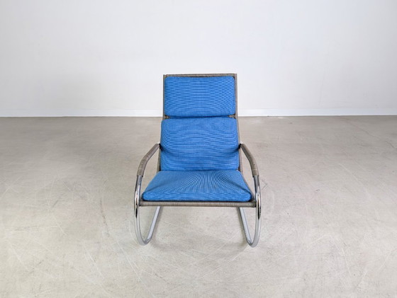 Image 1 of Sillón original Tecta D35-1, diseño cantilever, mimbre gris, reposabrazos