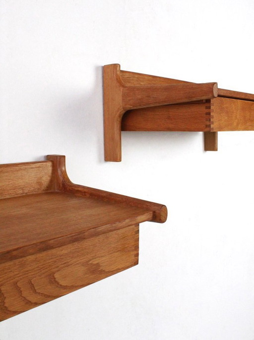Set of two floating night cabinets by Kai Kristiansen for Kaagaards Møbelfabrik, Denmark 60's