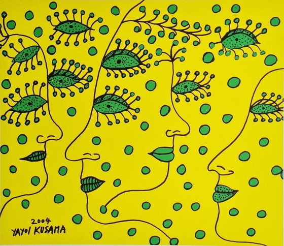 Image 1 of D'après Yayoi Kusama, Femmes souhaitant, Lithographie, années 1990